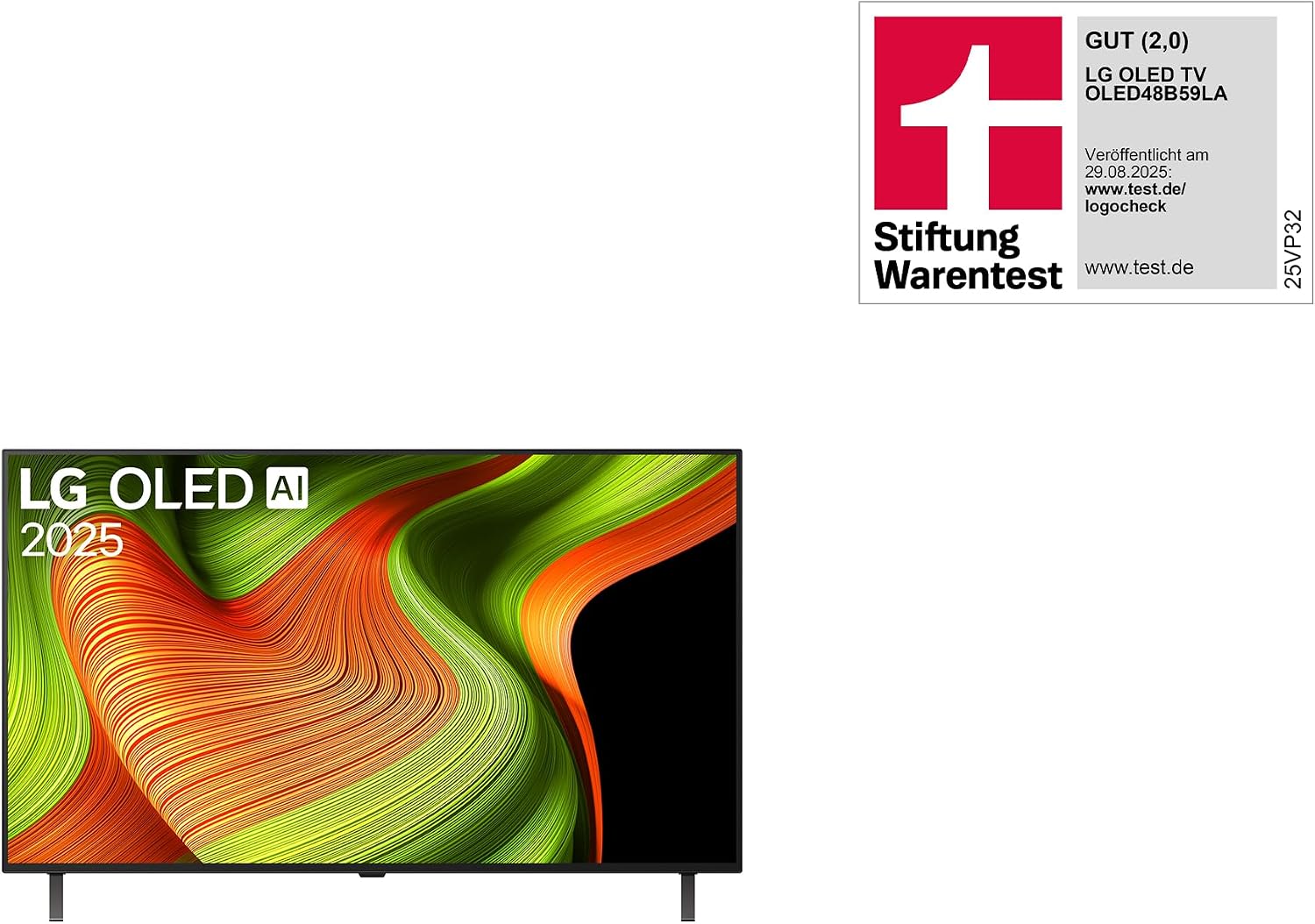 LG OLED48B59LA TV 48 Zoll (121 cm) 4K OLED AI TV (α8 Gen2 4K AI Prozessor, webOS 25, 120Hz) [Modelljahr 2025]