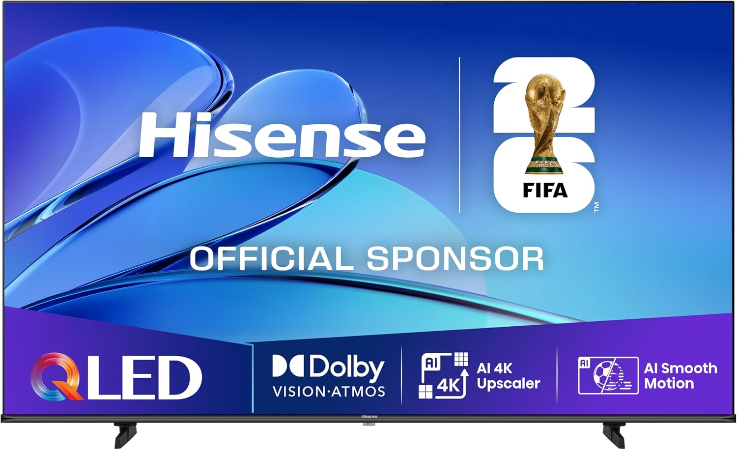 Hisense 43E7Q Fehrnseher, 43 Zoll, 4K UHD QLED, Smart TV, Game Mode Plus, Filmaker Mode, Dolby Vision Atmos, HDR10, HLG, HDR Immersive, AI 4K Upscaler, Dolby MS12, DTS X, Sprachsteuerung [2025]