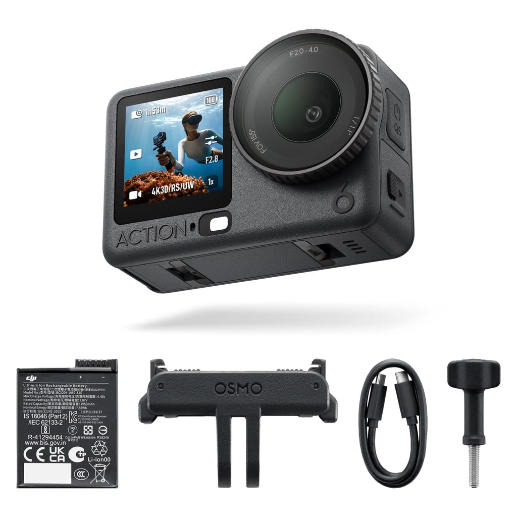 DJI Osmo Action 6 Standard-Combo, 8K-Action-Cam für den täglichen Einsatz