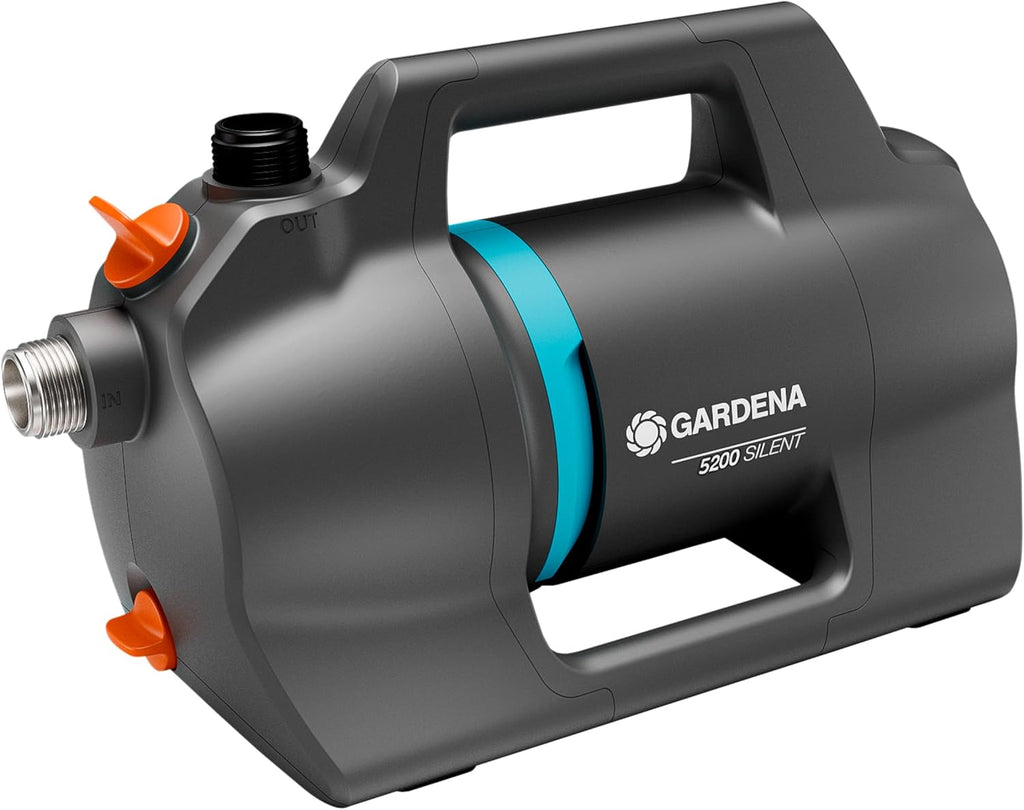 Gardena Gartenpumpe 5200 Silent Pumpen: 26% mehr Wasserdurchfluss bei gleichem Energieverbrauch im Vergleich zum Vorgänger-Modell*, Leise im Betrieb (09084-20)