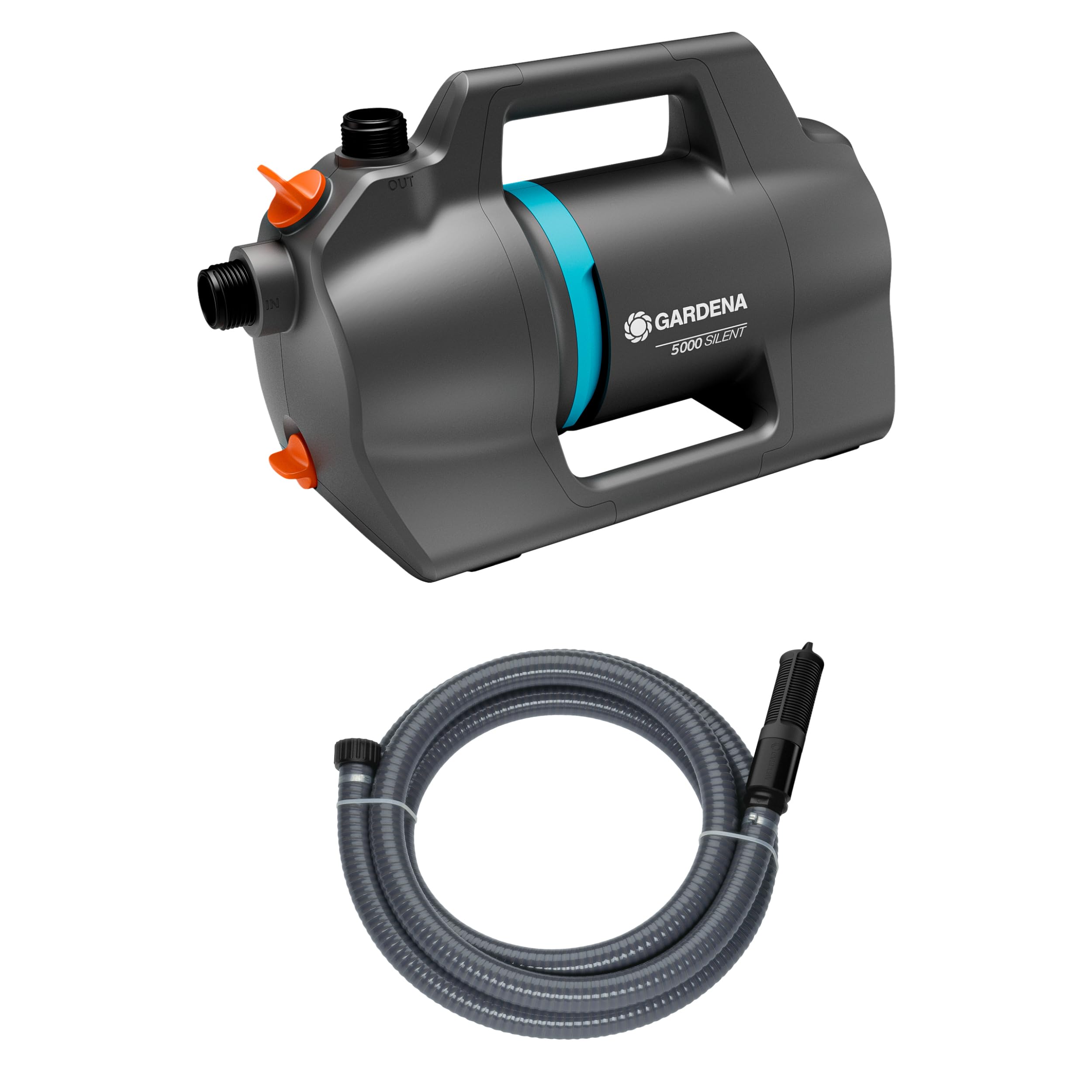 Gardena Gartenpumpe 5400 Silent Pumpen: 26% mehr Wasserdurchfluss bei gleichem Energieverbrauch im Vergleich zum Vorgänger-Modell*, Leise im Betrieb (09086-20)