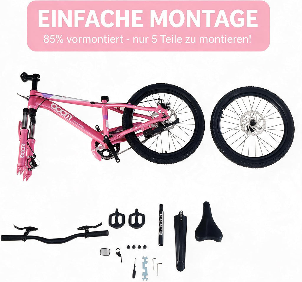 Kinderfahrrad Mountainbike für Jungen Mädchen 5-14 Jahre, 18/20/22 Zoll, Stoßdämpfer, Doppelscheibenbremse, Schlammbrett