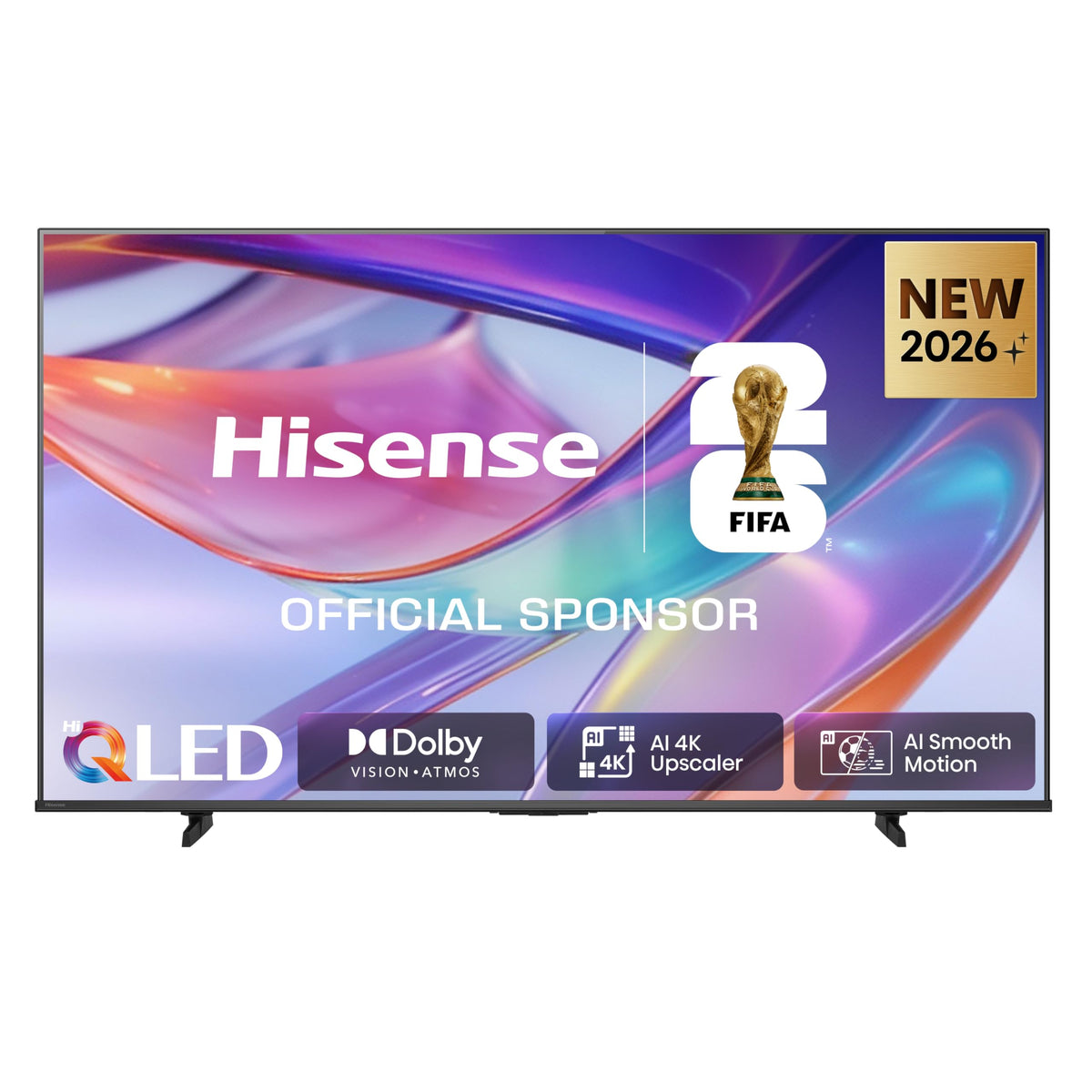 Hisense 43E7DS Fernseher 43 Zoll, 4K UHD QLED, Smart TV, Hi View AI Engine, 60Hz Game Mode Plus, Dolby Vision IQ, QLED Colour, Filmmaker, Smooth Motion, Airplay, Sprachsteuerung, 2026