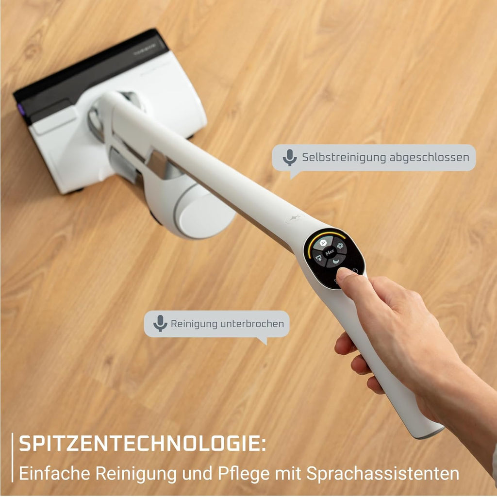 Rowenta X-Clean 10, kabelloser Akku-Nass-Trockensauger, Saugwischer selbstreinigend und -trocknend, Nasssauger Ultraleicht: nur 0,8 kg in der Hand, Waschsauger mit 60 min Laufzeit, weiß, YY5785FE