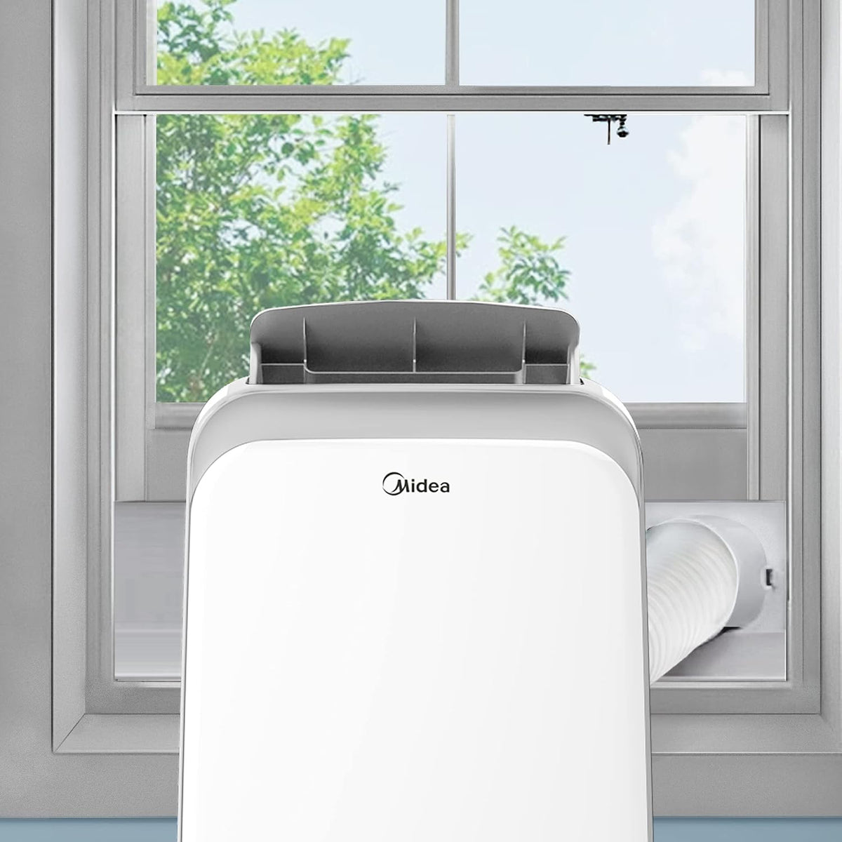 Midea Mobiles Klimagerät Mobile 35C, 12000 BTU 3,5kW, Kühlen&Ventilieren&Entfeuchten, Raumgröße bis 117m³(43㎡), APP-Steuerung/Alexa/Google Home/IFTTT, Mobile Klimaanlage mit Abluftschlauch