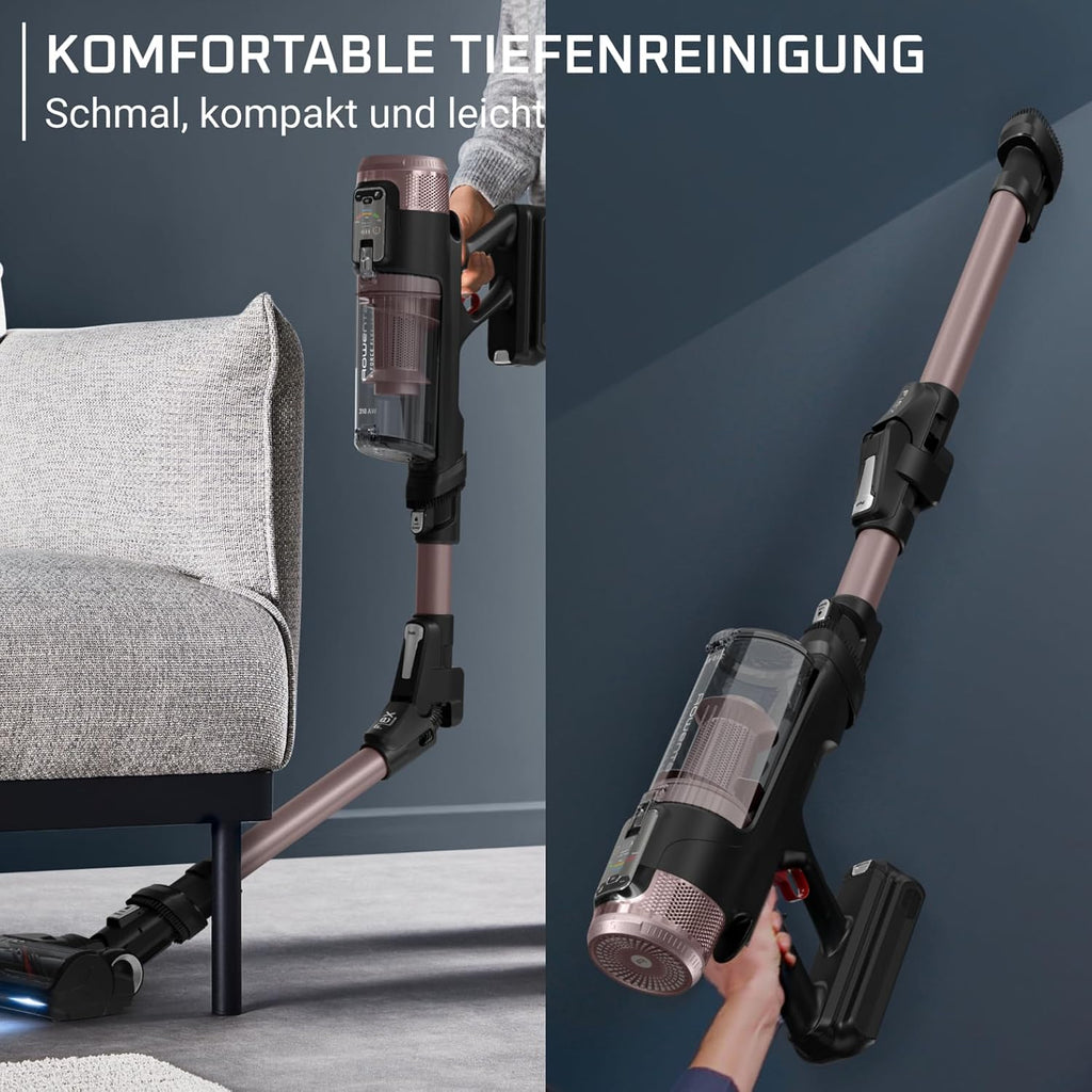 Rowenta X-Force Flex 1660 kabelloser Akkustaubsauger, Extreme Saugkraft, 315 Air Watt, optimale Ergebnisse auf Allen Böden, LED-Beleuchtung, 2 Stunden Laufzeit, Flex-Gelenk, inkl Zubehör, RH9CD9E0