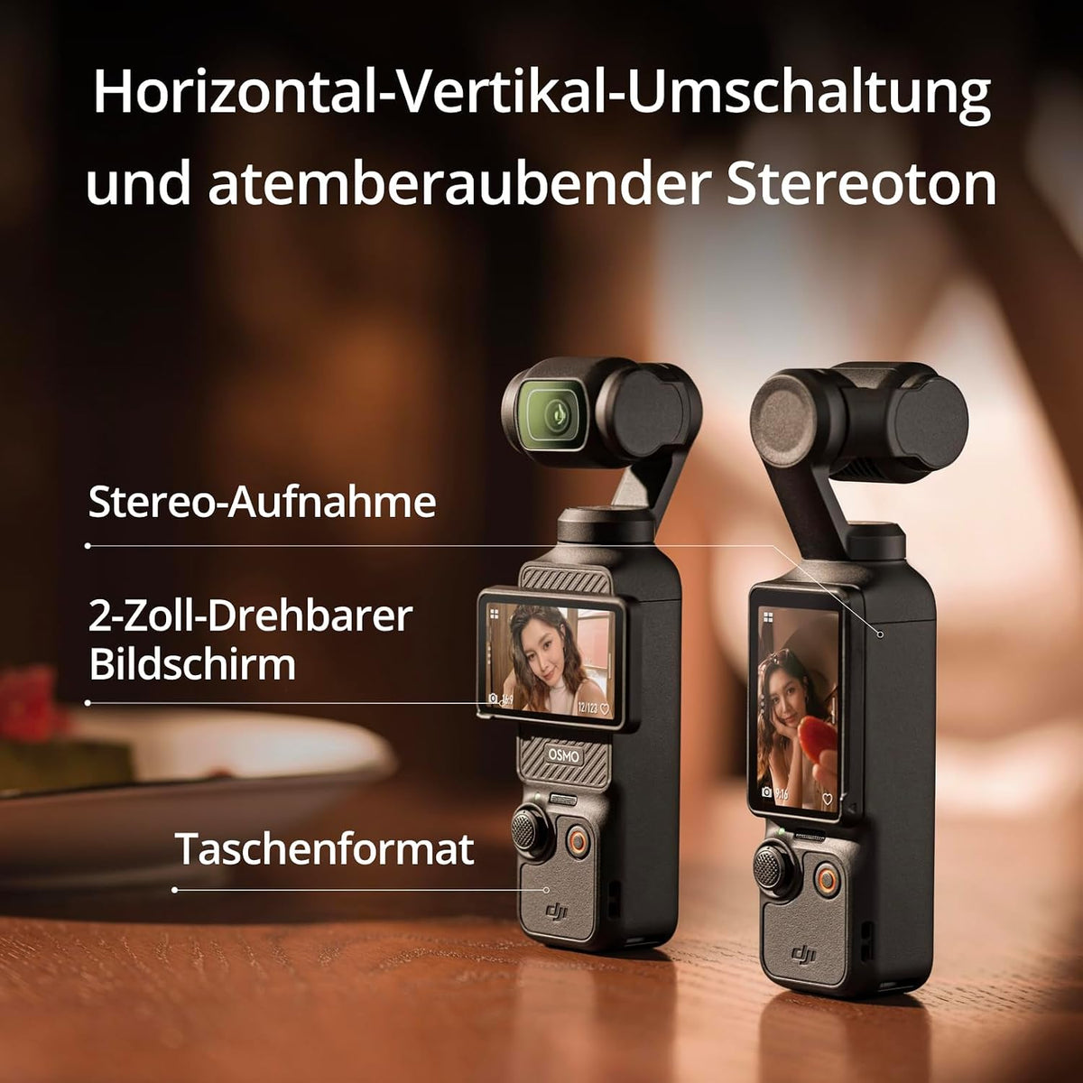 DJI Osmo Pocket 3 Creative Combo Gimbal-Kamera – 1" CMOS, 4K/120fps, 3-Achsen, ActiveTrack 6.0, Schwarz