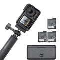 DJI Osmo Action 4 Standard Combo, 4K/120fps Action Camera | Waterproof, 1/1.3 inch sensor, low light recording, 10-bit and D-log M colour performance, durable 1770 mAh battery