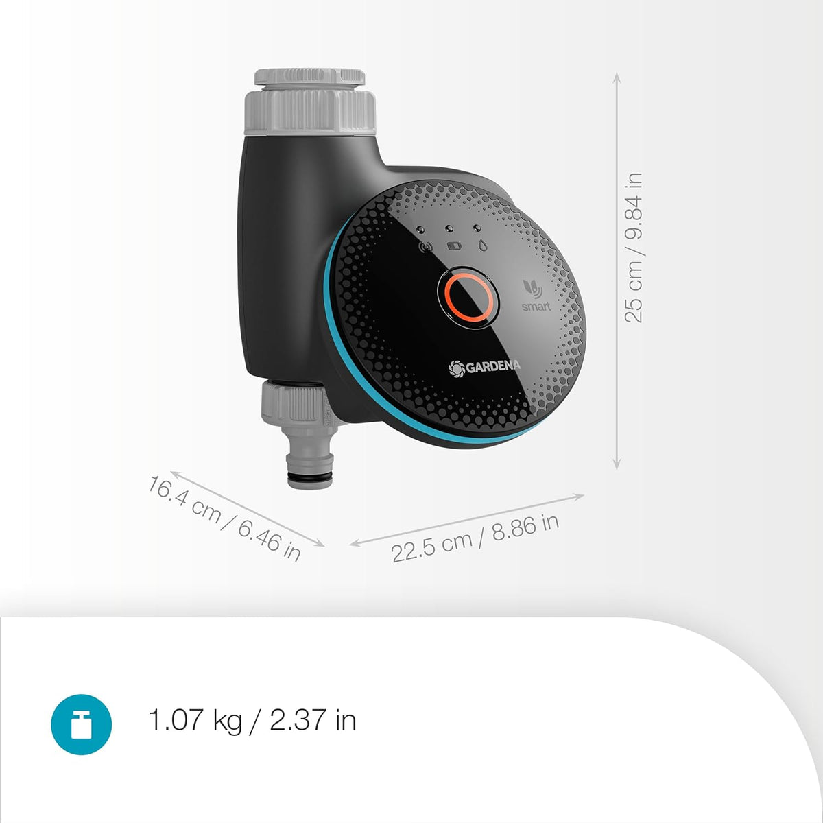 Gardena smart Sensor Control Set Bewässerungssteuerung; smart: Datengesteuerte Bewässerung*, Smart Home Integration*, Bodenfeuchtesensor im Lieferumfang enthalten, Hochwertige Ventiltechnik (19045-20)