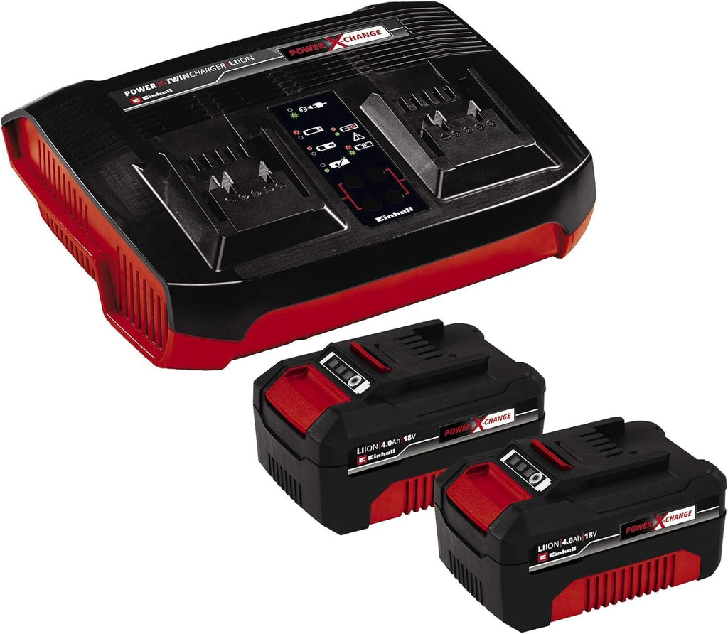 Einhell Akku-Laubsauger GE-CL 36/230 Li E Power X-Change (Li-Ion, 18 V, 230 km/h, max. 225 m³/h, 45 L Fangsack, Saug-/Blasfunktion, Turboschalter, inkl. Saug-/Blasrohr, 2x 4,0 Ah Akku und Twincharger)