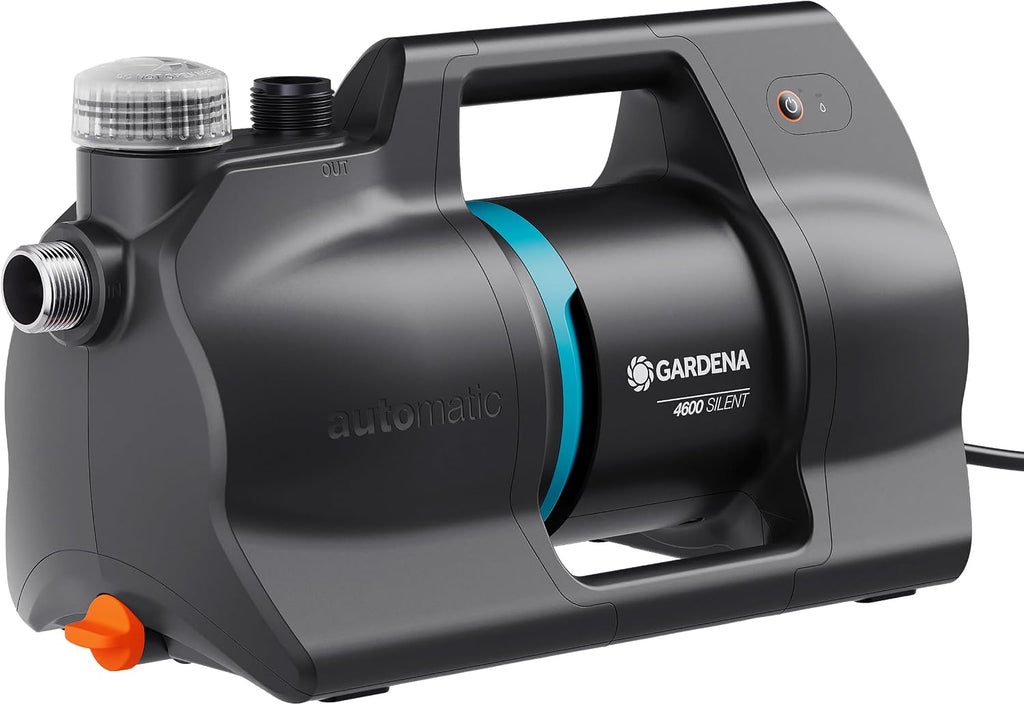 Gardena Haus- & Gartenautomat 4600 Silent Pumpen: Automatisierte Bewässerung und Hauswasserversorgung, 25% weniger Stromverbrauch*, Silent Technologie (09070-20)