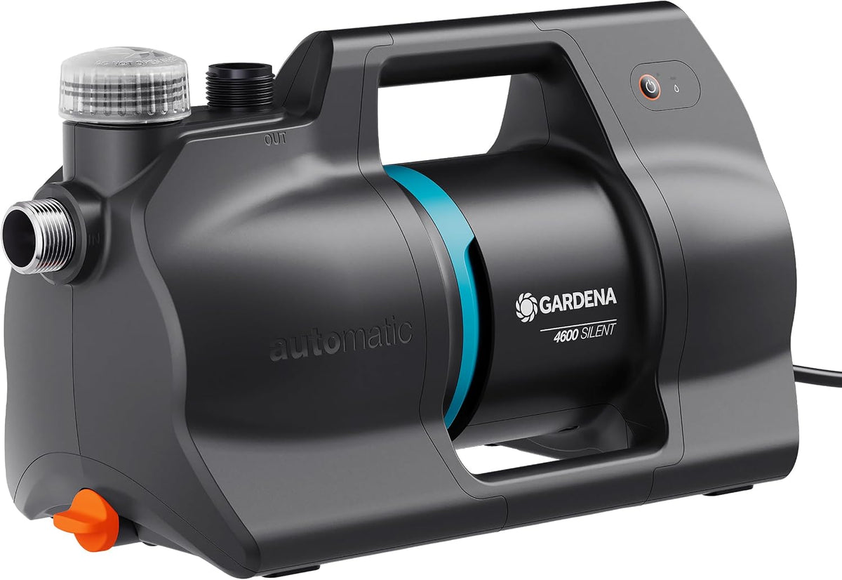Gardena Haus- & Gartenautomat 4600 Silent Pumpen: Automatisierte Bewässerung und Hauswasserversorgung, 25% weniger Stromverbrauch*, Silent Technologie (09070-20)