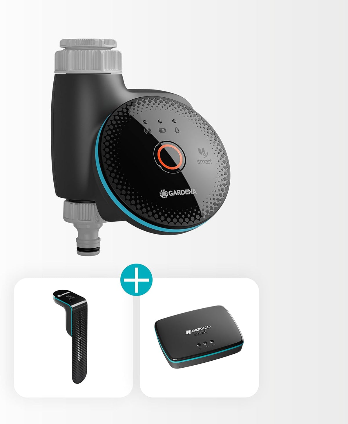 Gardena smart Sensor Control Set Bewässerungssteuerung; smart: Datengesteuerte Bewässerung*, Smart Home Integration*, Bodenfeuchtesensor im Lieferumfang enthalten, Hochwertige Ventiltechnik (19045-20)