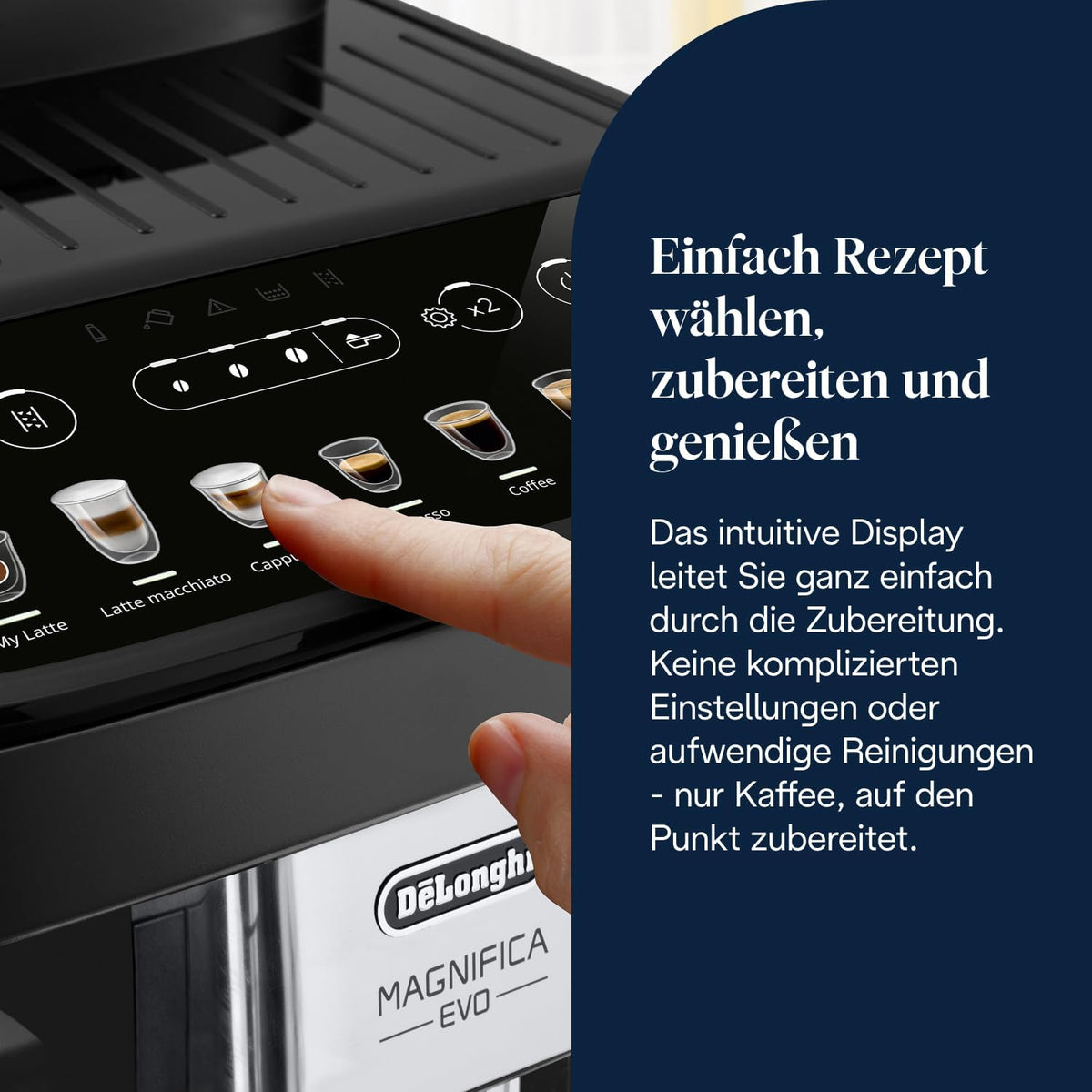 De'Longhi Magnifica Evo - Kaffeevollautomat 7 Getränke Schwarz