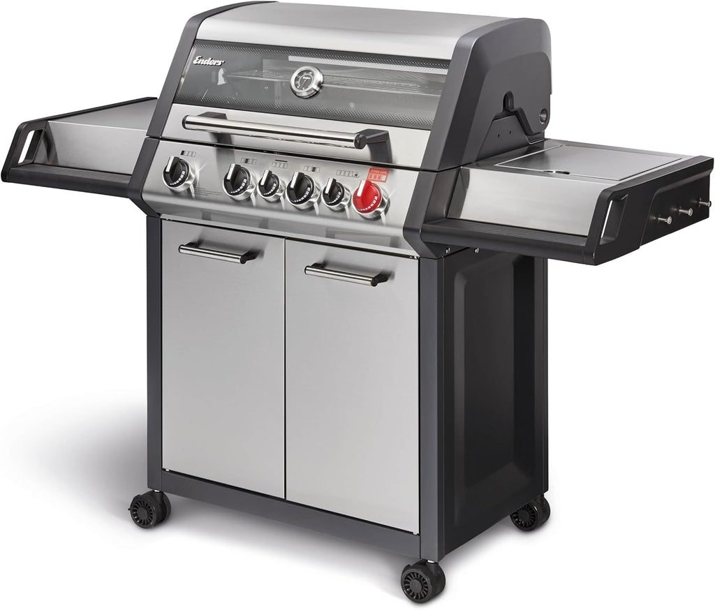 Enders Monroe Pro 4 SIK Turbo 8378 Gasgrill, 4 Brenner, 3182 cm², 800°C Turbo Zone, Silber