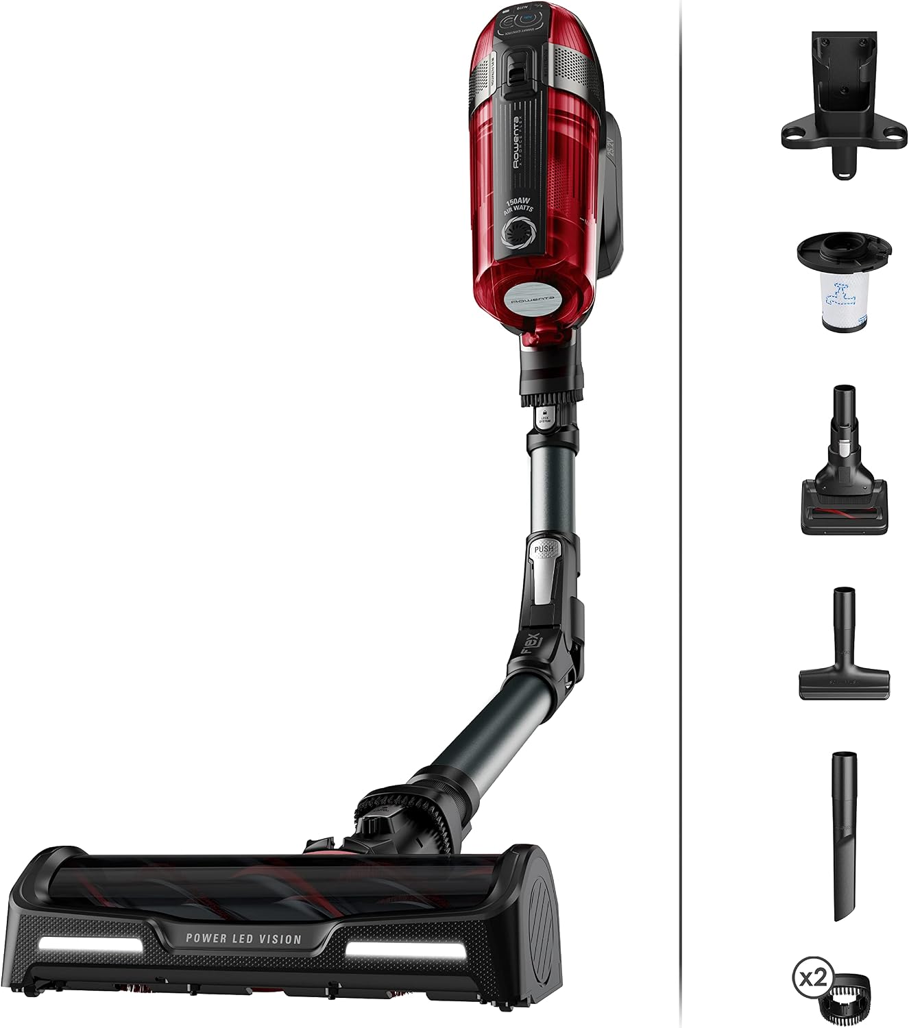 Rowenta X-Force Flex 12.60 Animal, Kabelloser Staubsauger mit Tierhaar-Zubehör, Flex-Gelenk, bis zu 150 AirWatt und 45 min Akku-Laufzeit, RH98A8WO