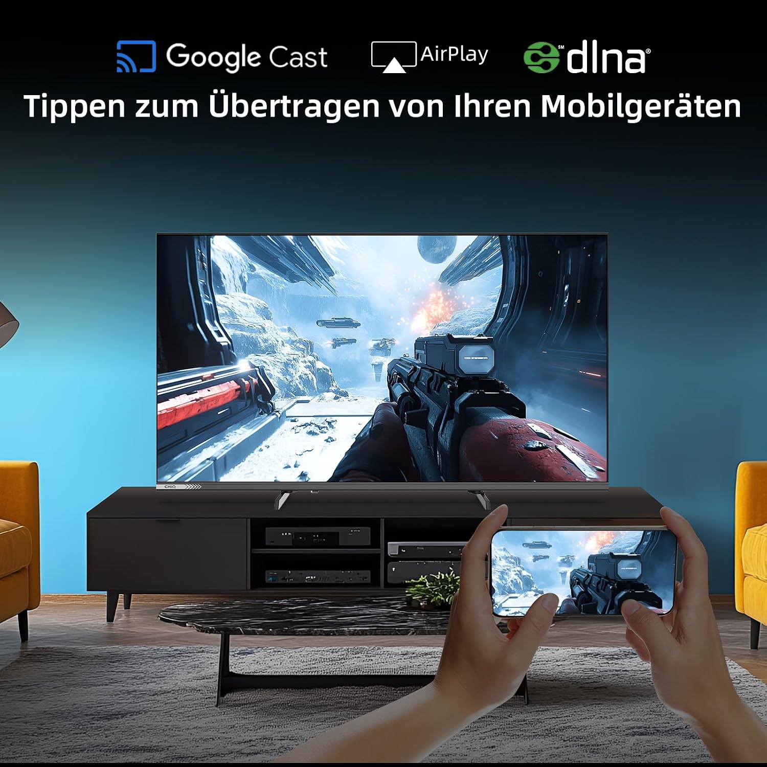 CHiQ L40QST 40 Zoll QLED Pro Google TV, Full HD, HDR10, Dolby Audio