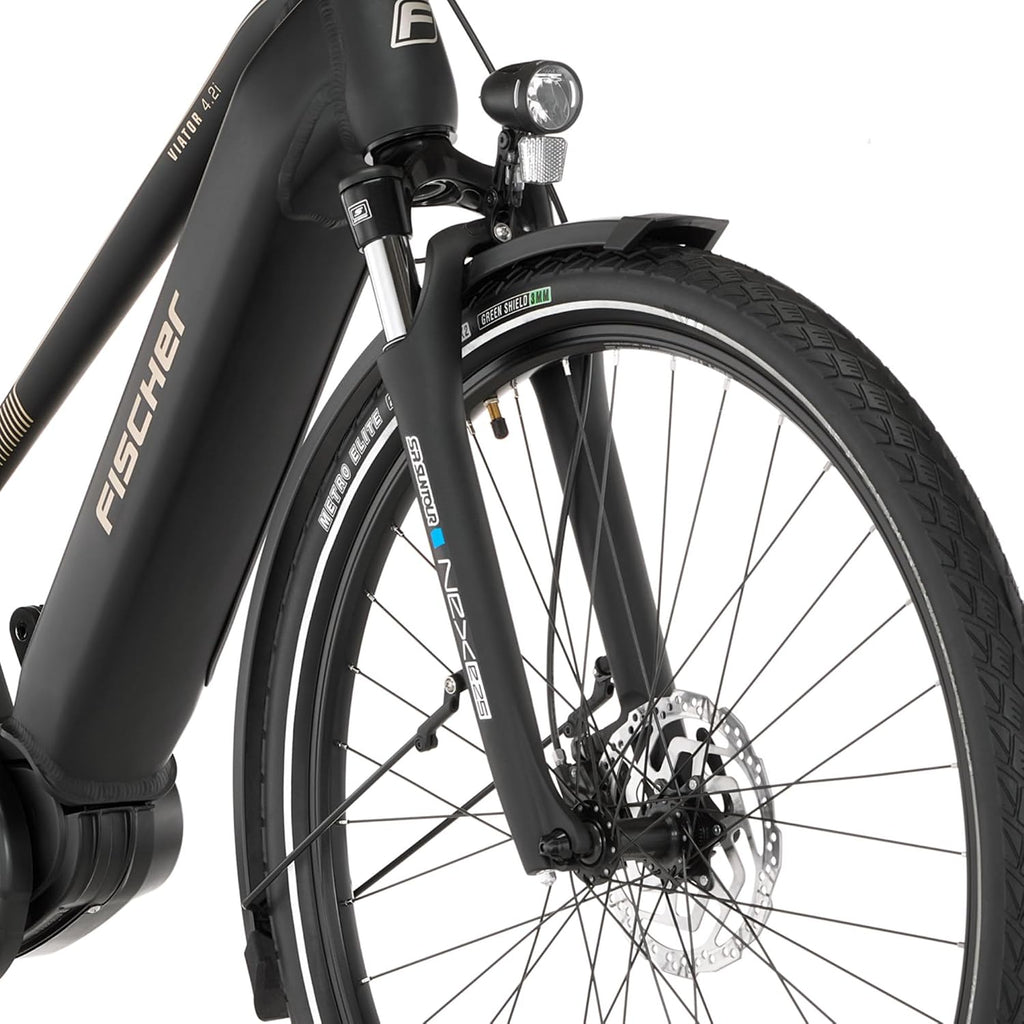 Fischer E-Bike Trekking VIATOR 4.2i Active Electric Bicycle for Men and Women, RH 50, Mid Motor 80 Nm, 36 V Battery