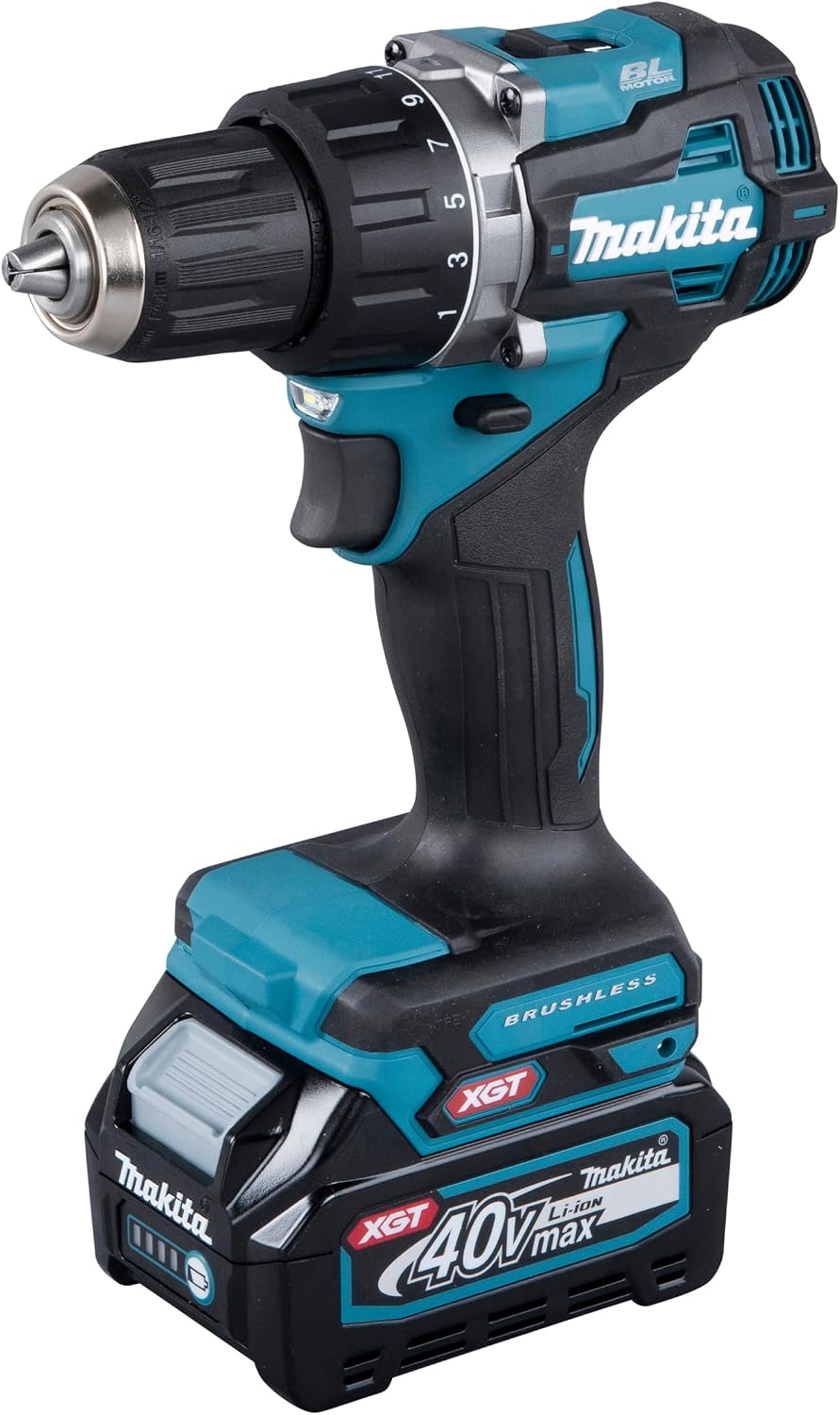 Makita DF002GA202 Akku-Bohrschrauber 40V max. / 2,0 Ah, 2 Akkus + Ladegerät im MAKPAC, Petrol