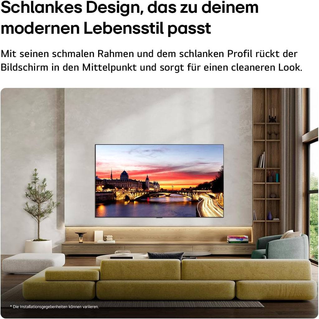 LG OLED77C6ELB 4K OLED Evo AI TV, 77 Zoll, α11 Gen3 Prozessor, webOS 26, 120Hz, VRR bis zu 165Hz, Modelljahr 2026, Energieklasse E