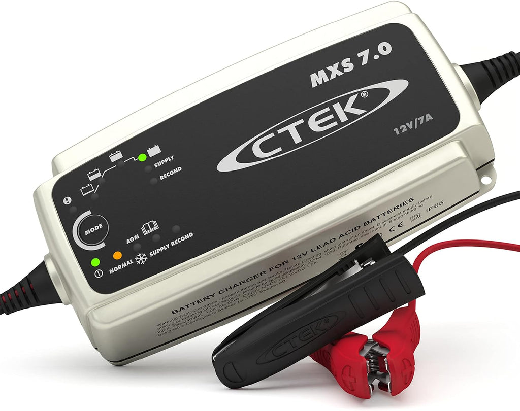CTEK MXS 7.0, Batterieladegerät 12V Für Größere Fahrzeugbatterien, Batterieladegerät Boot, LKW, Wohnwagen, Wohnmobil Ladegerät, Versorgungsfunktion, Rekonditionierungsmodus Und Winterprogramm
