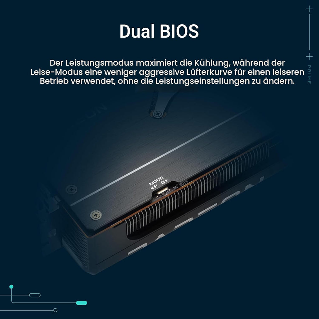 ASUS Prime Radeon RX 9070 XT OC Edition 16GB GDDR6 Gaming Grafikkarte