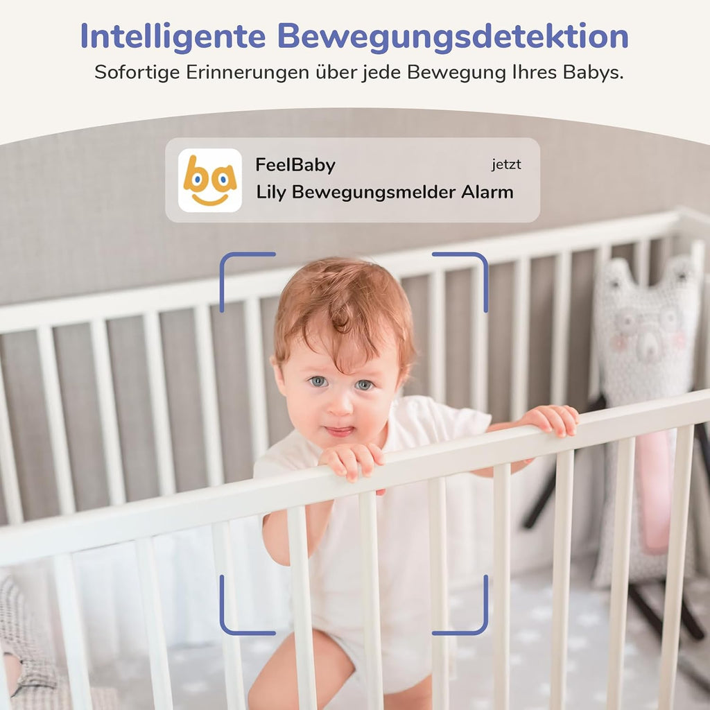2K/3MP WiFi Baby Monitor with Camera App, 5 Inch IPS Baby Monitor, 360°