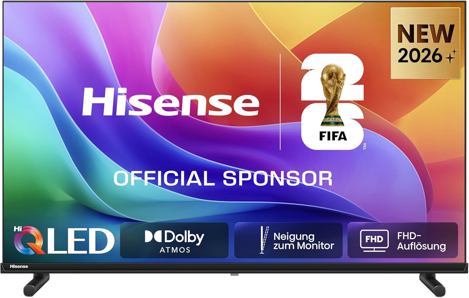 Hisense 32A5DS Fernseher 32 Zoll, FHD, QLED, Smart TV, 60Hz, Hi-QLED Colour, Dolby Atmos, Game Mode, Noise Reduction, Hohe Kontraste, Share to TV, HDR10, VIDAA OS
