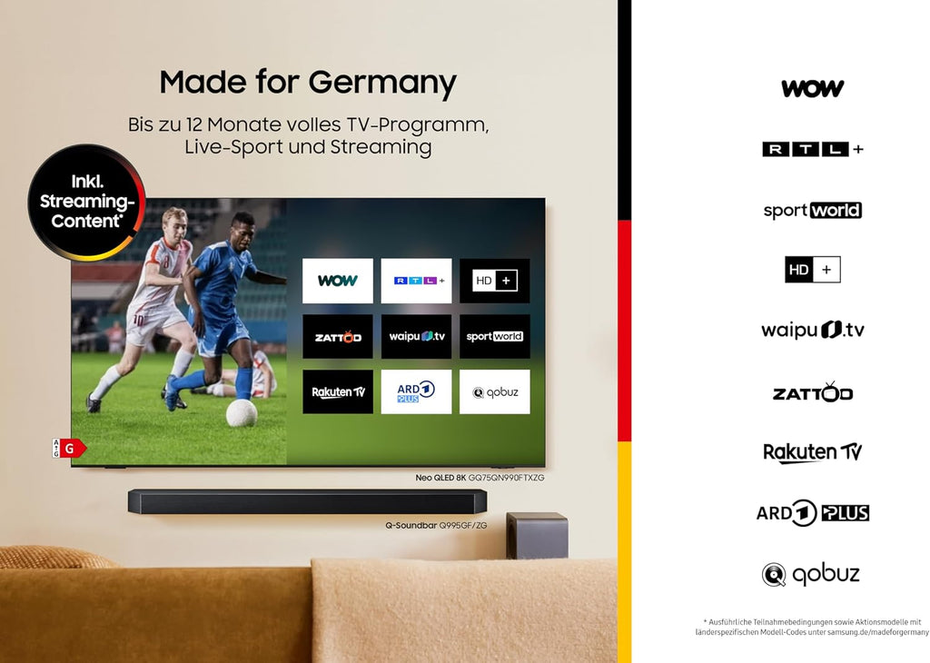 Samsung Neo QLED 4K QN90F 50 Zoll (125 cm) Mini LED Fernseher, Antireflexion, NQ4 AI Gen3 Prozessor, Neo Quantum HDR, 4K Upscaling Pro, Dolby Atmos, Knox Security, Samsung Vision AI Smart TV