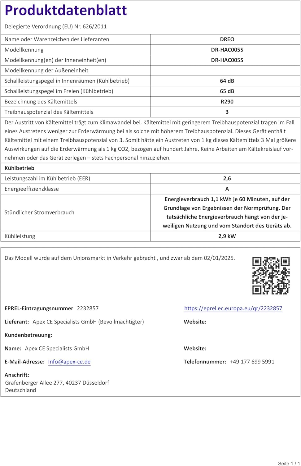 DREO Klimaanlage Mobil, 10.000 BTU Tragbares Klimagerät für Schlafzimmer, 3-in-1 Kühlen/Ventilieren/Entfeuchten, drainagefreie Kühlung, App-/Sprachsteuerung/Fernbedienung, 24h-Timer, AC515S