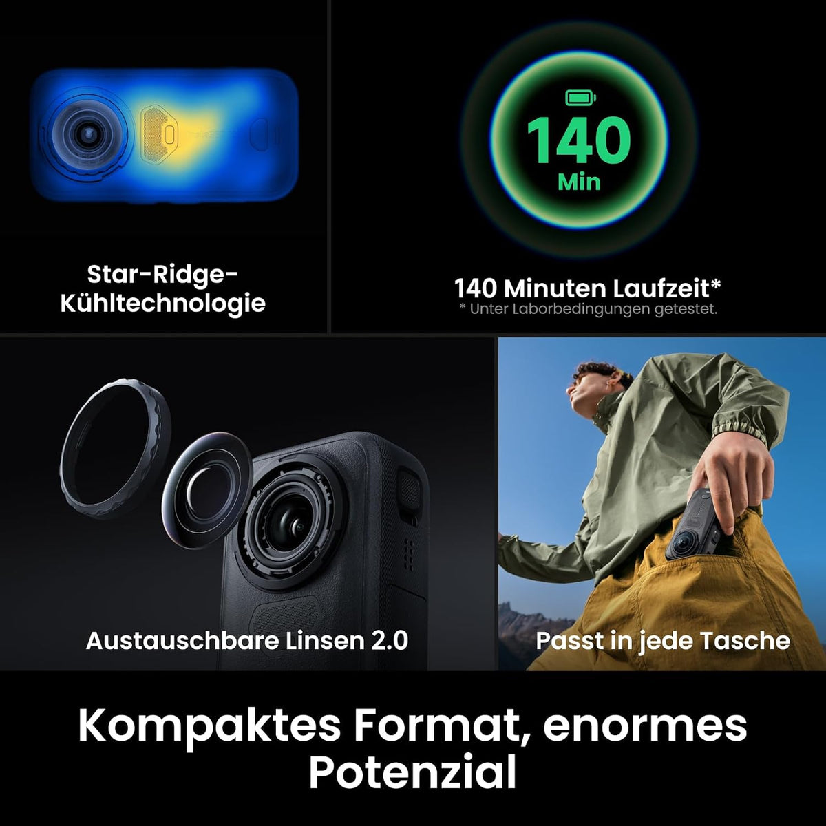 Insta360 X6 Essentials Bundle - 8K 360 Degree Camera with 1/1.1" Sensors