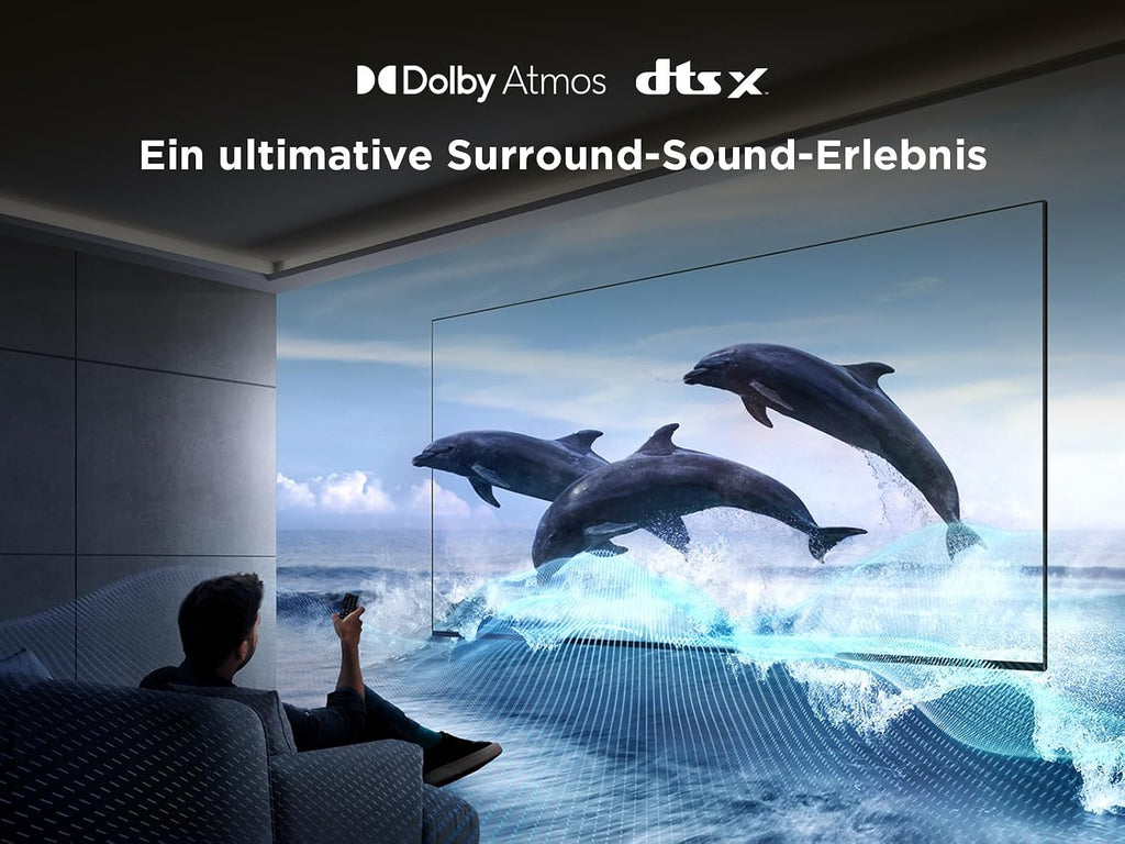 TCL 50T6C 50 Zoll QLED Fernseher, 4K UHD Fire TV, HDR10+, Dolby Vision & Atmos, Smart TV mit Sprachsteuerung mit Alexa, Google Cast & AirPlay 2