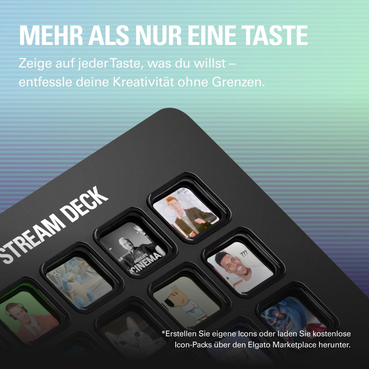 Elgato Stream Deck MK.2 - Studio Controller, 15 Macro Keys, Triggering Action in Apps and Software such as OBS, Twitch, YouTube and More, for Mac and PC | For actions in OBS, Twitch, YouTube and more, visual feedback, hundreds of plugins, Mac and PC