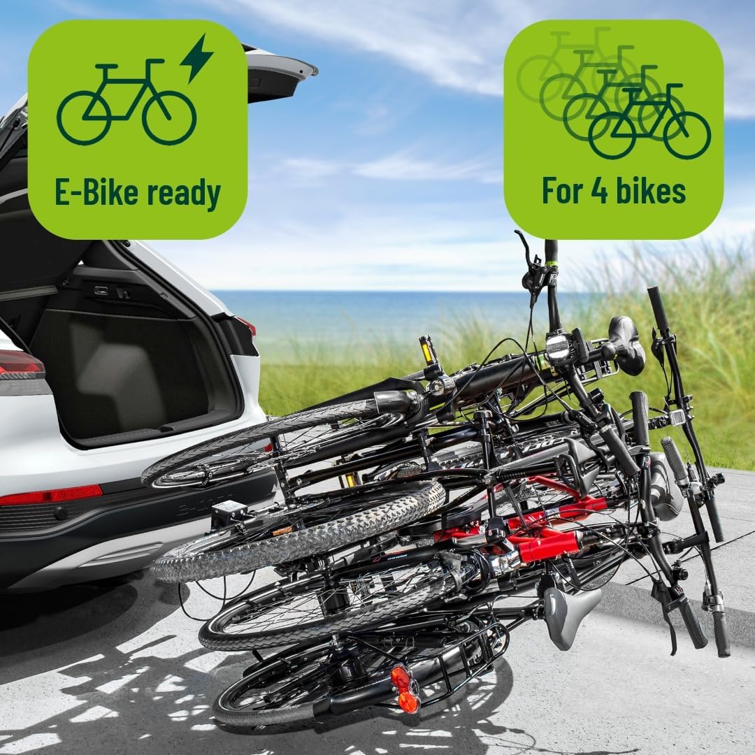 Eufab 11556 bicycle carrier Amber 4, black, approx. 102 x 83 x 72 cm.