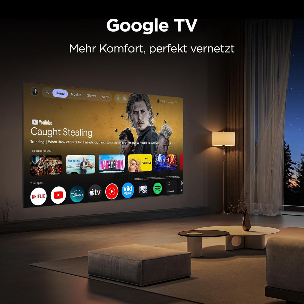 TCL 65Q7D Pro SQD-Mini LED 65 Zoll Fernseher, 4K Smart TV, Google TV