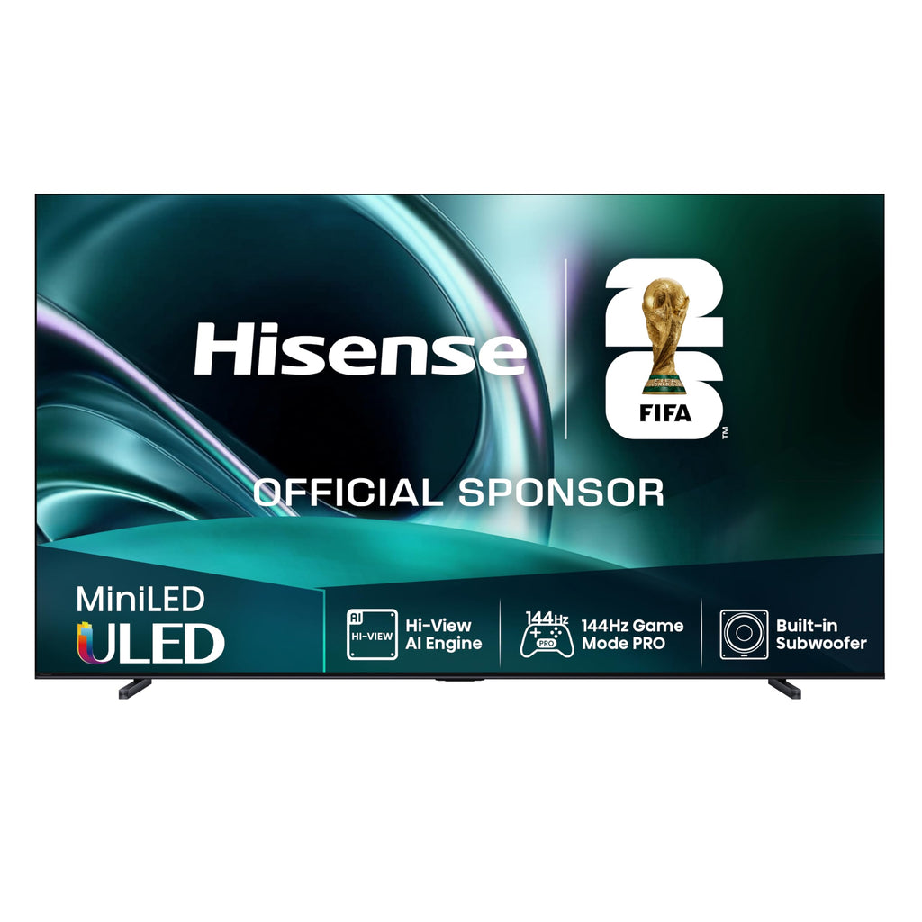 Hisense 55U7Q Fernseher 55 Zoll, 4K Mini LED ULED, Smart TV, Hi-View AI Engine, 144Hz Game Mode Pro, FreeSync Premium, Built in Subwoofer, Dolby Vision IQ Atmos, Airplay, Sprachsteuerung[2025]