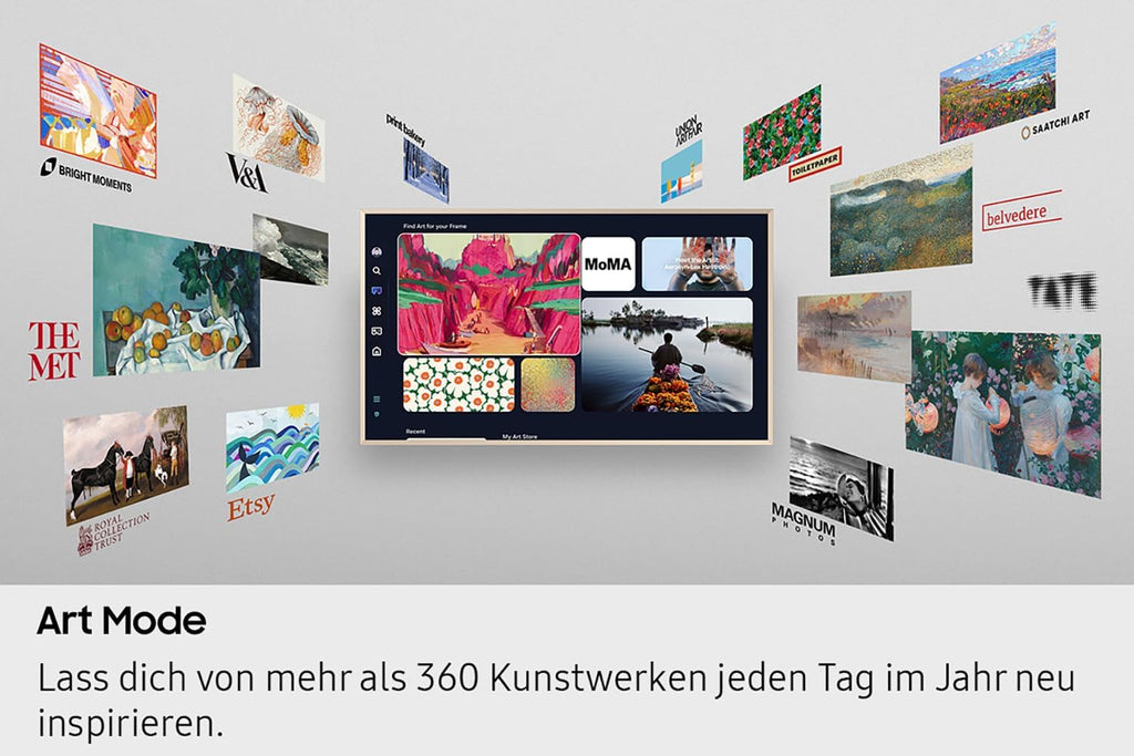 Samsung The Frame LS03F 4K QLED 65 Zoll (163 cm) UHD, NQ4 AI Gen2 Prozessor, Art Mode, Artful Picture Quality, One Connect Kabel, 2025