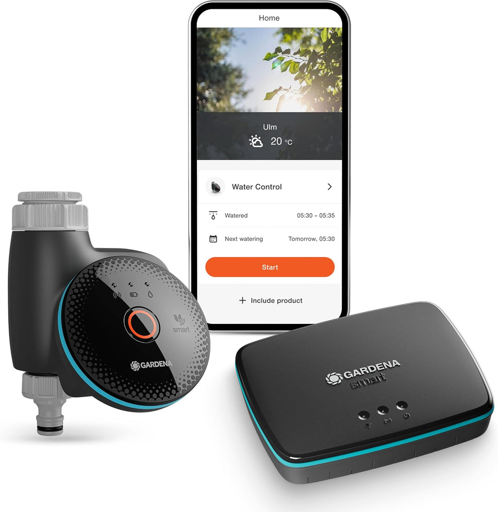 Gardena smart Water Control Set Bewässerungssteuerung; smart: Datengesteuerte Bewässerung*, Smart Home Integration*, Clevere Bewässerung, Hochwertige Ventiltechnik (19043-20)