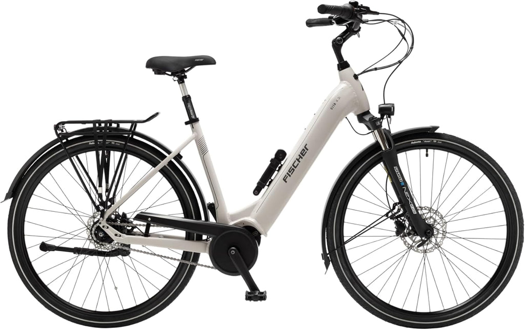 Fischer E-Bike City CITA 4.3i Electric Bicycle for Men and Women, RH 43, Mid Motor 65 Nm, 36 V Battery