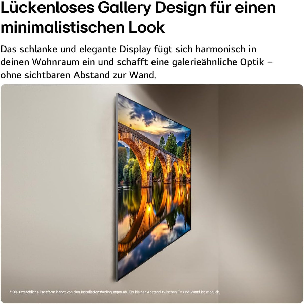 LG OLED65G67LW TV 65 Zoll, 4K OLED Evo AI, α11 Gen3 Prozessor, webOS 26, 120Hz, VRR bis zu 165Hz, Modelljahr 2026, Energieklasse E