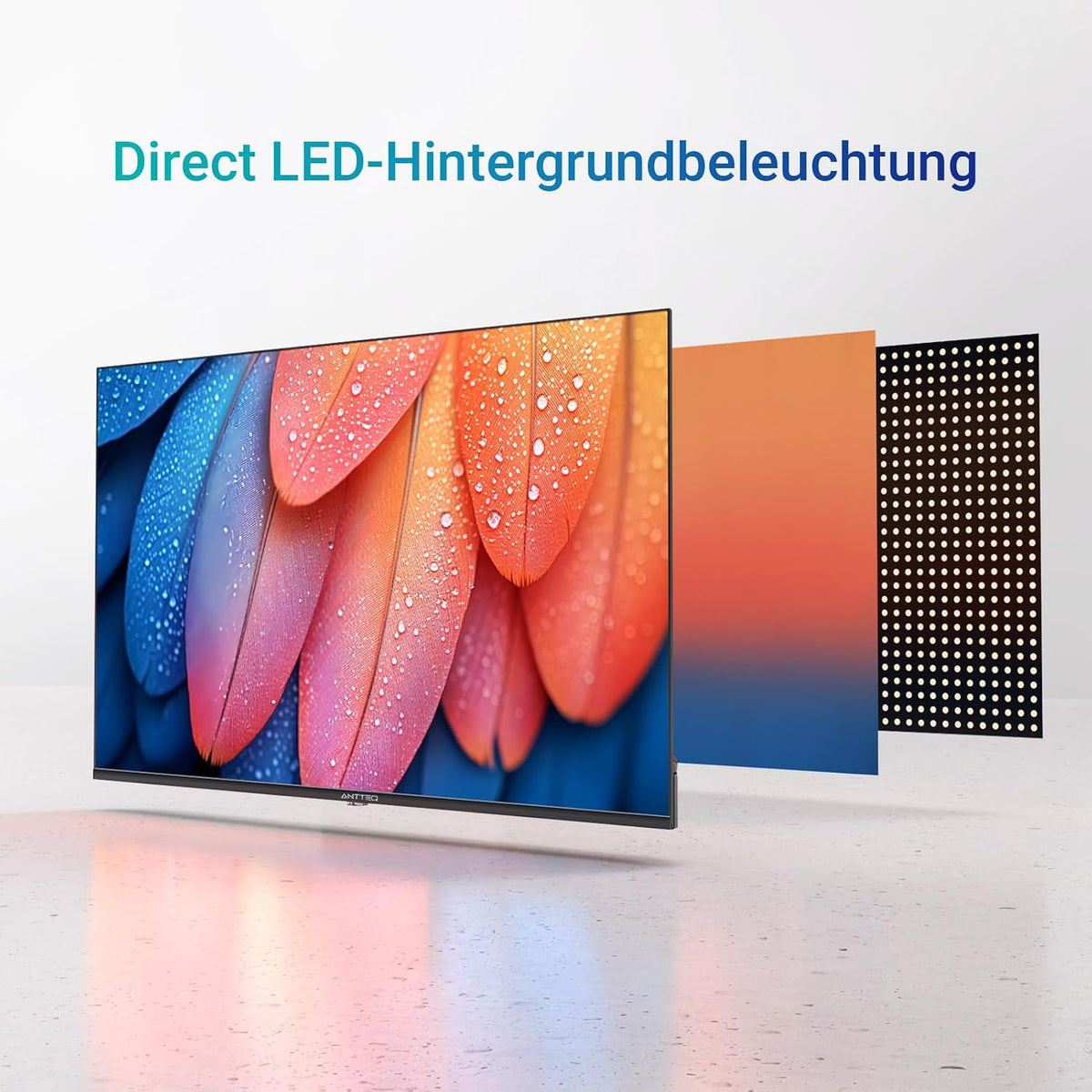 Antteq E32-AH1Q1L Fernseher 32 Zoll Frameless LED TV 81 cm mit HD Ready