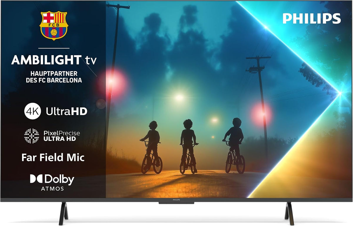 PHILIPS Ambilight 65PUS8200 4K LED Smart TV - 65 Zoll Display mit Pixel Precise Ultra HD, Titan OS, Dolby Vision und Dolby Atmos Sound