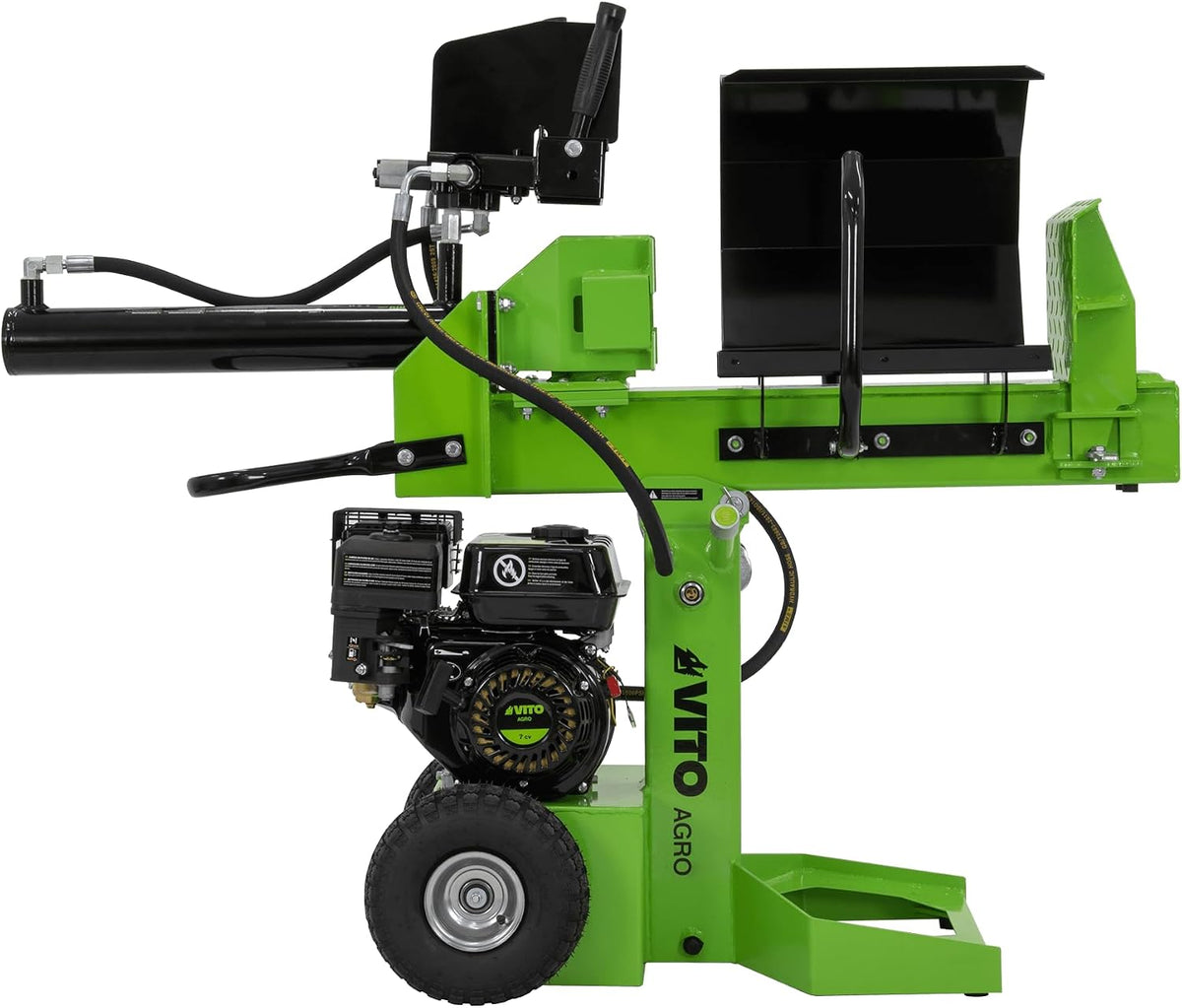 VITO Garden Benzin Holzspalter 12t mit 3 Arbeitspositionen, leistungsstarker 4T-Verbrennungsmotor mit 7 PS / 5200W, EURO 5 max - VIRLG12 Holzspalter 12 tonnen vertikal, horizontal, diagonal