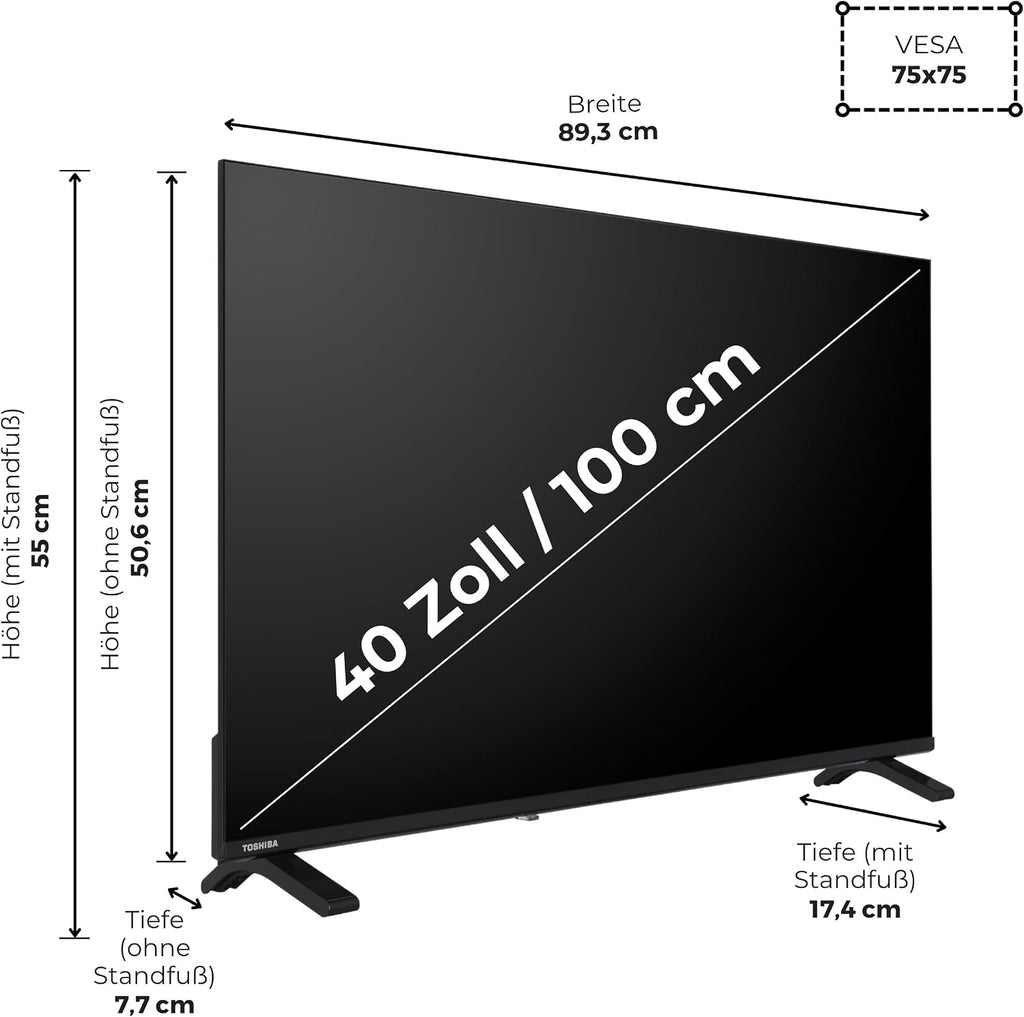 Toshiba 40LF2663DAZ Fernseher 40 Zoll Smart TV Full HD Amazon Fire TV HDR