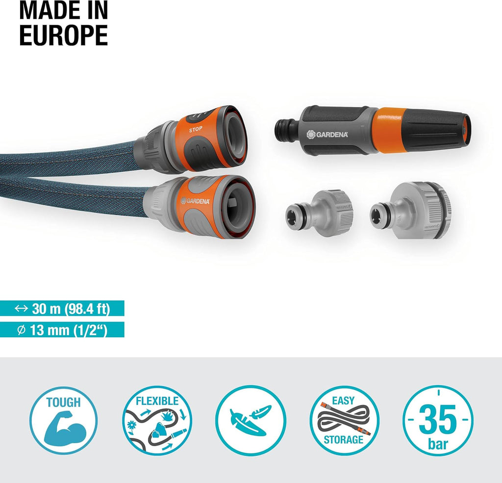 Gardena Set Textilschlauch Liano Xtreme 30 m, 13 mm (1/2 Zoll)