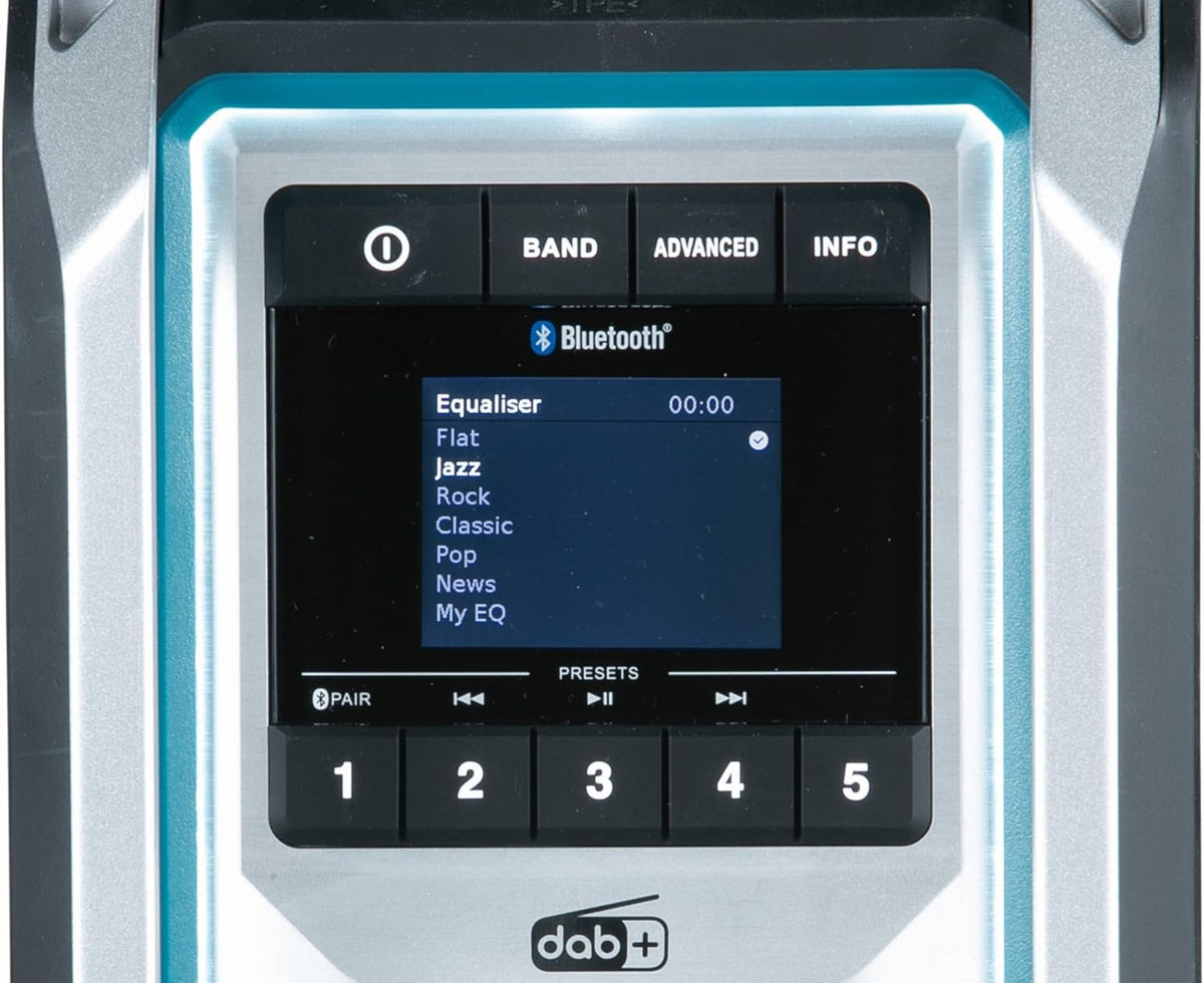 Makita MR007GZ Baustellenradio 18 V, 40 V Max., DAB, DAB+, FM, Bluetooth, Petrol, ohne Akku, ohne Ladegerät