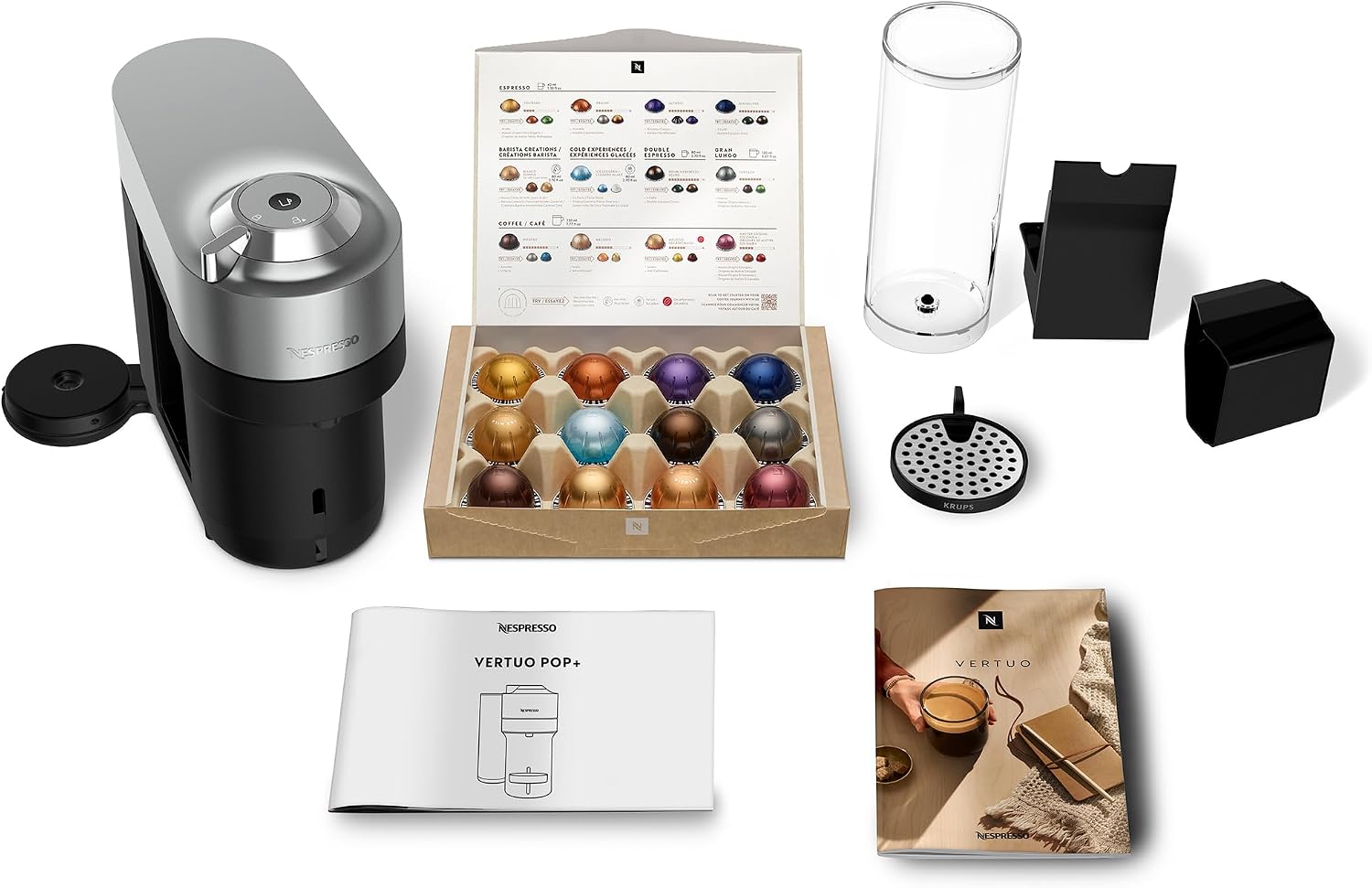 NESPRESSO KRUPS Vertuo Pop Plus Titan Kapselmaschine XN930T