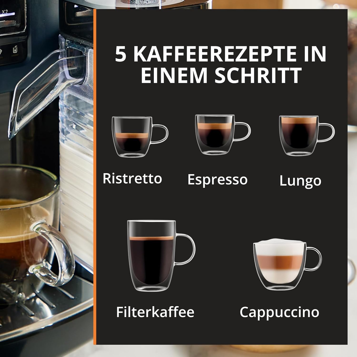 KRUPS Harmony Milk Kaffeevollautomat, 5 Kaffeespezialitäten