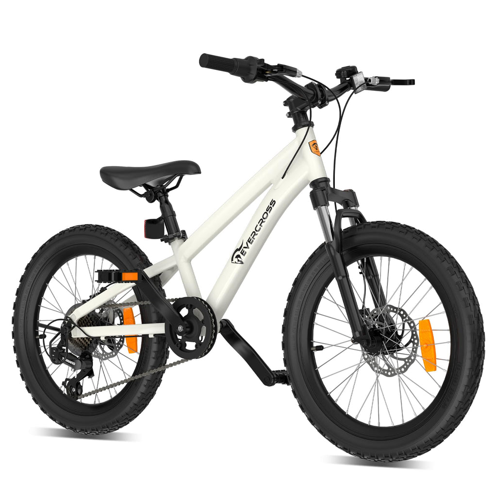 EVERCROSS EM5 20 Zoll Kinderfahrrad Mountainbike, 7-Gang MTB für Jungen & Mädchen (120-160cm), Leichtgewicht (15 kg) mit Federgabel & Dual-Scheibenbremsen,Höhenverstellbarer Sattel, Tragkraft bis 80kg