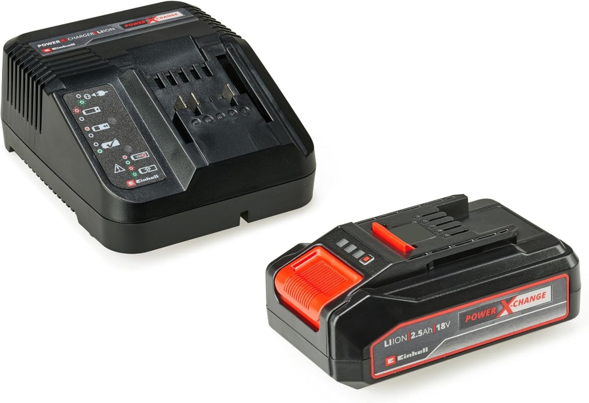 Einhell Akku-Astkettensäge GE-PS 18/15 Li BL Power X-Change (18 V, Brushless, 12,5 cm Schnittlänge, werkzeugloser Schwert- und Kettenwechsel, inkl. 2,5 Ah Akku und Ladegerät)